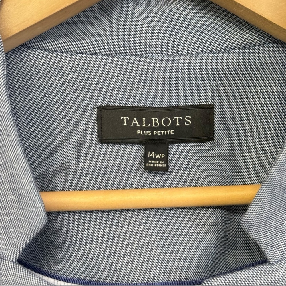 Talbots Tailored Sharkskin One-Button Blazer Sz 1… - image 4